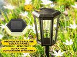 Solar Powered Hexagonal Tungsten Pathway Lights with Warm White Glow, Automatic On/Off, Weatherproof V1341-ZY-CN5E8CN6-2PCS