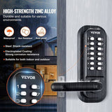 Mechanical Keyless Entry Door Lock, 14 Digit Keypad, Water-proof Zinc Alloy, Double-sided Embedded V952-JXMMSQRSSZMMUEQJ6V0