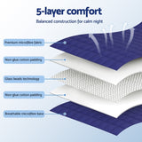 Giselle Bedding Weighted Blanket 11KG Kids Adults Heavy Gravity Relax Calm Blue WBLANKET-CT-11KG-BU