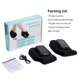 2-Pack Black Wireless Rechargeable Heated Ankle Massager - 3 Heat Levels & 3 Vibrating Intensities V888-ELOSUNG49729