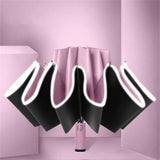 Automatic Open Large Compact Reverse Umbrella for Rain and UV Protection Inverted Folding Umbrellas V1192-AZ-W-21885