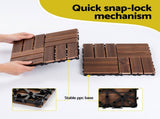 Gardeon 27PCS Wood Deck Tiles 30x30cm Interlocking Floor Tiles Pine Brown GD-WT-CR-27PCS-BR