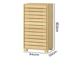 Levede Bathroom Storage Cabinet Handleless Wood Floor Shelf Unit Cupboard Oak BATH1014-AU