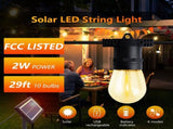 29FT Solar String Lights Outdoor Waterproof Christmas Party Garden Decor V1282-S14-2910-SS-2W