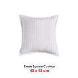 Bianca Evora White Square Filled Cushion V442-BCA-CUSHION-EVORA-WHITE-SQ