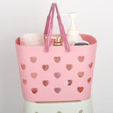 2 Pack Portable Shower Caddy Tote Plastic Storage Basket with Handle Box Organizer Bin for Bathroom, V1258-DP02-F-959