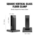 Glass Clamp, 10 PCS Square Glass Railing Bracket for 0.31 "-0.47 " Tempered Glass, 304 Stainless V952-BLLGJHSFXPT1QW8PAV0
