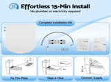 Cefito Non Electric Bidet Toilet Seat D-Shape Dual Nozzle Soft Close WaterMark DIY BIDET-N-ELEC-A108-WH
