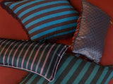 KAAT Amsterdam Viggo Red Stripe Square Filled Cushion 45cm x 45cm V442-HIN-CUSHION-AMSTERDAMVIGGO-RED-SQ
