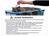 Portable Foldable Pet Grooming Table with Adjustable Restraint Loops Ideal for Bathing, Drying, V1341-ZY-7M3DFUB8-PINK