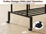 Artiss Clothes Rack Double Rod Airer Rail Coat Stand Hanger Storage Shelf HANGER-E-01-4T-SIBK