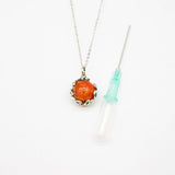 Gift Box - Aroma Necklace White Gold - Planet Solstice Sunburst Purify Oil Blend V760-GBAJ - 3