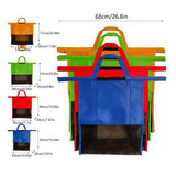 4-in-1 Non-woven Shopping Trolley Bag,Portable Supermarket Organizer,Lightweight Large Capacity V1366-AZ2-W-27896