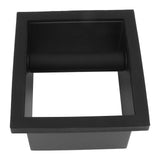 Coffee Ground Knock Box Square Bottomless Black Rubber PTFE Steel Residue Box for Cafe V1294-YM0626-3118230004311