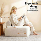 Artiss 2 Floor Sofa Lounge Chair with Pillow SBED-K-FLD01-2S-WH