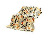 Halloween Throw Blanket, Spooky Haunted House and Full Moon Fleece Cover, Soft Flannel Sofa Bed Wrap V1370-AZ4-21219
