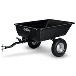 PlantCraft Poly Dump Cart, 272kg Load Heavy Duty Tipper Trailer, 16-inch Tyres, for Ride-on Lawn V219-GDTPCRPCTD6A