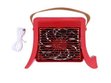 LED Humidification Fan Portable USB Charging Cooling Fan for Living Room Dinning RoomRed V1294-YM0901-3113210070211
