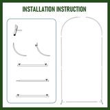 Metal Arch Backdrop White Stand Wedding Arch Stand Set of 3 Square Arched Frame for V985-METALBACKDROPWHITE