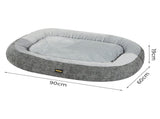 Pawz Pet Bed Washable Plush Orthopedic Soft Non Slip PT1363-L-GY-AU