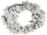 Christabelle 61cm Christmas Wreath Snowy Dorset Pine with Multi-Function LED Lights Tree Door D 112_WFLSD61