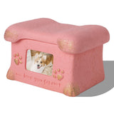Pet Urn for Dogs and Cats Ashes,Photo Frame Handmade Cremation Urn,Memorial Keepsake for Loss of V1107-135-73960-WHT