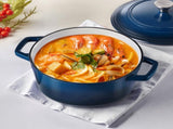 Enameled Cast Iron Dutch, 5.7L Pot with Lid and Dual Handles, Heavy-Duty Durable Cookware Pan, V952-ZTHLKX6QTTCT7F6PS001V0