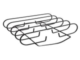 BBQ Rib Rack Iron Non Stick Grilling Rib Stand Black Barbecue Grill for Steak Lamb Chops Outdoor V1294-YM0521-3111220303111