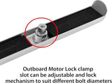 High Security Stainless Steel Boat Marine Outboard Motor Engine Lock 300mm Quick Release/Install V1259-DP01-A-1331