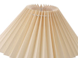 Pleated Table Lamp with Remote Control Modern Beige Fabric Shade Rattan Base Nightstand Lamp for V1294-YM0901-3119240061911