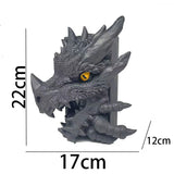 Dragon Statue Bookend Resin Book Support Decorative Figurine Tabletop Ornament for Living Room V1366-AZ2-W-04586