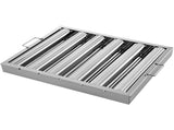 Pack of 6 Hood Filters 19.5W x 15.5H Inch, 430 Stainless Steel 5 Grooves Commercial Hood Filters, V952-YSFLQ6PCS5C20X16YV0