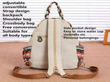 women casual boho woven medium canvas prime travel laptop hippie embroidered vintage V1369-AZ3-W-00627