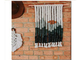 2pcs-Wall Hanging Tapestry Bohemian Hand-woven Tassels Tapestries Sun Mountain Landscape Boho Wall V1192-AZ-W-12526