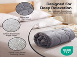 Giselle Weighted Lap Blanket 3.2KG Grey Crystal Velvet Quilted Glass Bead Fill for Sofa Office WBLANKET-LAP-32KG-GY