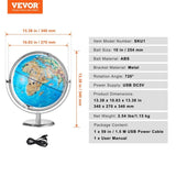 VEVOR Educational Globe for Kids, 254 mm, Interactive AR World Globe with AR Golden Globe APP LED V952-DQYHDLAPP10YFSL76V9