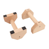 2pcs Wooden Push Up Handles Anti Slip Pushup Bar Handstand Parallettes Bars for Indoor Outdoor 25cm V1294-YM0703-3117230052111