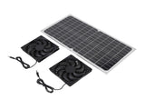 Solar Powered Dual Fan Kit 16W Monocrystalline Solar Panel with Aluminum Frame Solar Exhaust Fan for V1294-YM0901-3111250057811