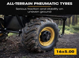 BAUMR-AG 40V Li-ion Powered 300KG / 300L Wheelbarrow, ATV Tow Bar, Deep V-tread Tyre, 2 Wheel Direct V219-MATPBRBM1M1A