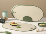Cutting Board Food Grade Double Sided Prevent Slip Plastic Chopping Board with Holder Base for Meat V1294-YM0716-3118220136114