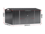 Giantz Garden Shed 3x2.18M Outdoor Storage Sheds Tool Workshop House Shelter SHED-GAB-7X10-ABC