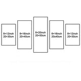 5-Piece Canvas Wall Art Set, Simple Fashion Decorative Paintings, New York Picture Wall Decor for V1366-AZ2-W-23968