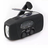 Emergency Handheld Radio AM/FM with 2000mAh Battery LED Flashlight Lanyard for Home Outdoor Camping V1258-DP02-BOL-469