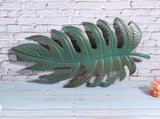 Wall Hanging Iron Simulated Blue Leaf Ornament Art Craft for Home Interior Wall Decoration V1294-YM0901-3115200055111
