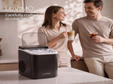 LUVIMO 12kg Ice Maker Machine Full Open Cover Deep Clean - Black IM-ZB-J-12OPEN-BK