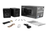 Kanto YU4 140W Powered Bookshelf Speakers with Bluetooth and Phono Preamp - Pair, Matte Black V398-KO-YU4MB-I