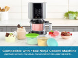 Creami Pints and Lids for Ninja,4 pack Creamy Icecream Containers Cups Jars Tubs Canisters V1188-MS-311-001