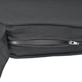 4-Pack Charcoal Grey Tie-On Chair Seat Cushions with Removable Covers, 45 x 40 cm V1188-MS-731-058