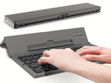 Black foldable wireless keyboard, Broadcom Microchip, US layout keyboard, iOS compatible keyboard, V1347-888-BLA-22349