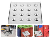 Adjustable Folding Step in Plated Silver Stainless Steel for Trucks and Trailers V1369-AZ3-W-22535
